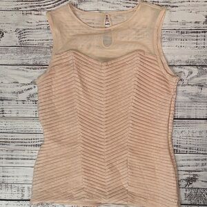 Cache Light Old Rose Chevron Sleeveless Top Sz. M